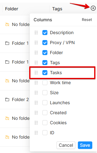Manage Columns