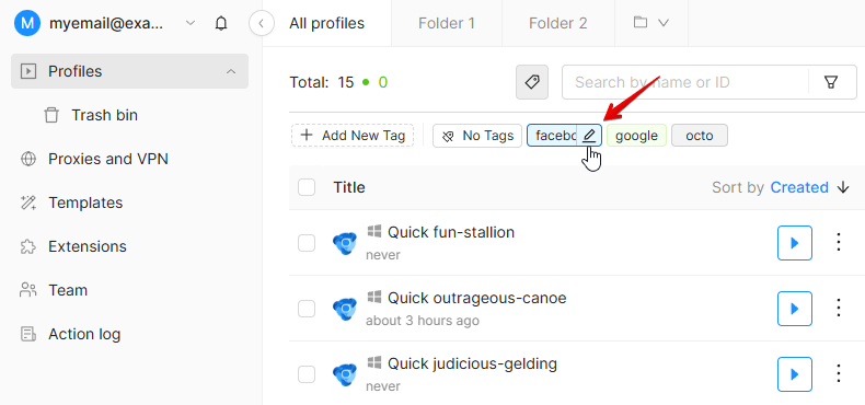 Delete tags
