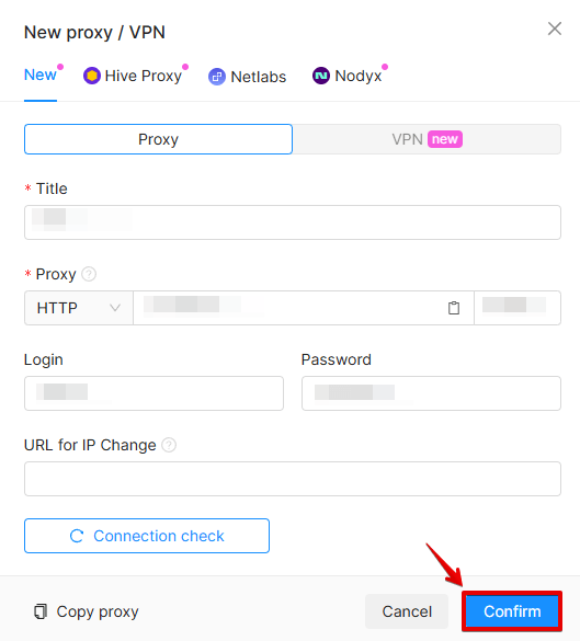 Adding Proxy Data Adding Proxy Data