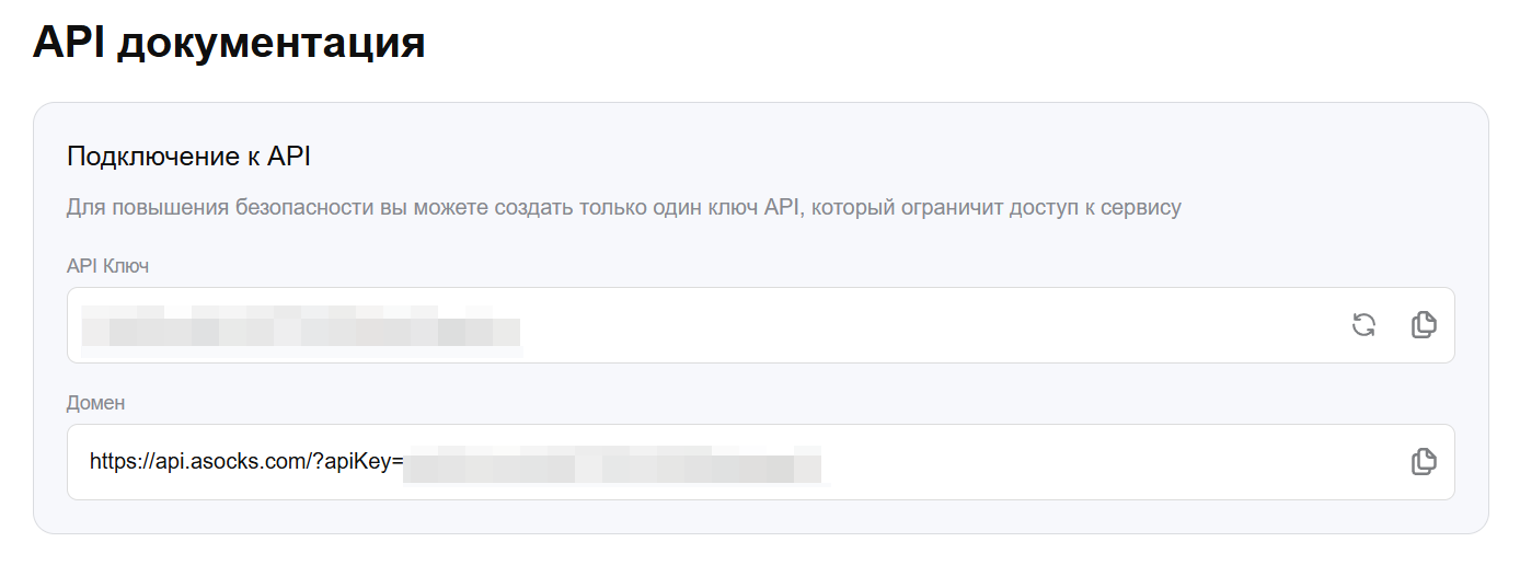 Asocks API Key