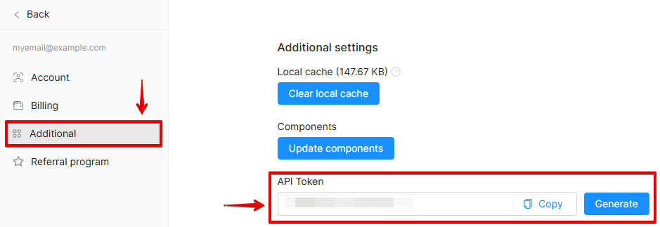 Token da API