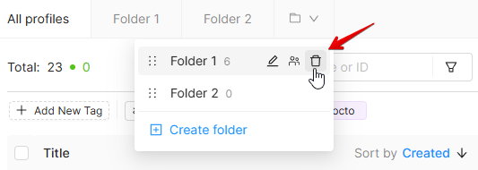 Deleting a folder