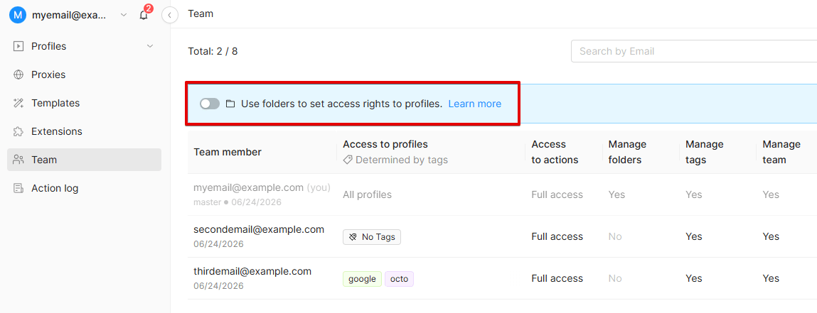 Change folders-tags Change folders-tags